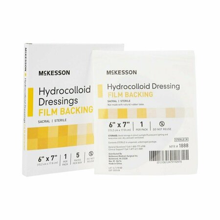 MCKESSON Hydrocolloid Dressing, 6 x 7 Inch Sacral, 80PK 1888